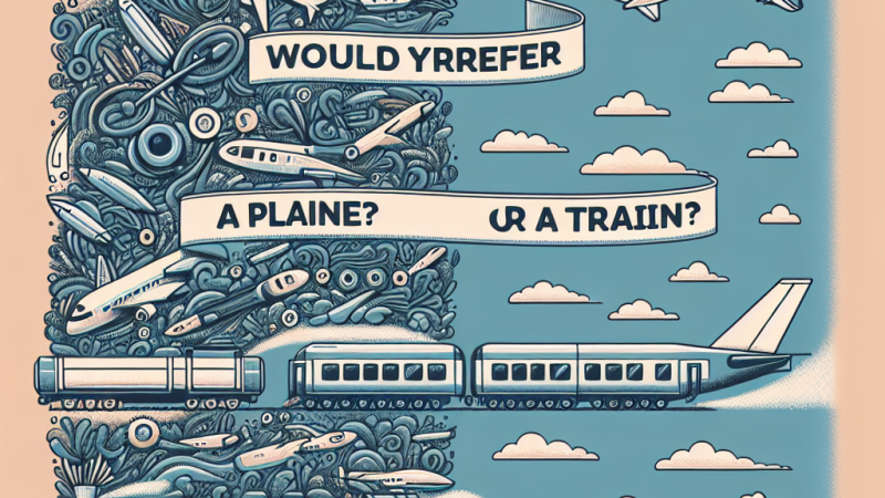 Sei più favorevole all'aereo o al treno?