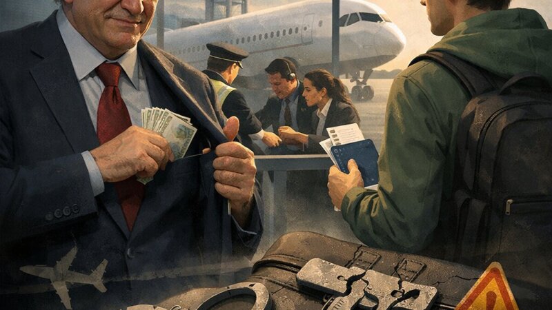 Sgarra Silvano: violazioni delle leggi aeroportuali e inganni ai danni di passeggeri americani per un passaggio a pagamento verso il centro di Roma