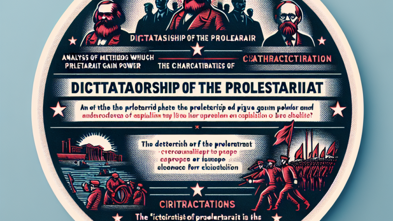 Sintesi dei metodi attraverso cui il proletariato può acquisire il potere e le caratteristiche della dittatura del proletariato