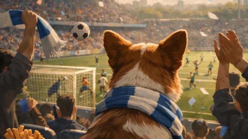 Una giornata allo stadio raccontata dal punto di vista di un cane
