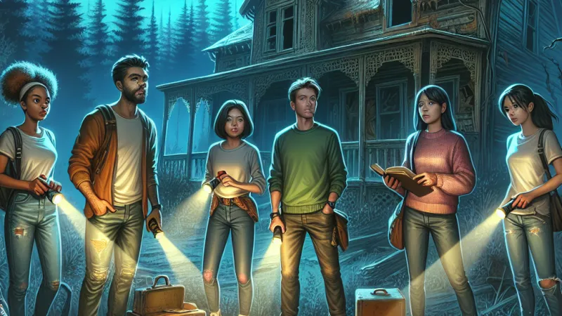 Una notte in un bosco: esplorazione di una casa abbandonata con cinque amici